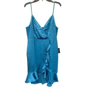 Lulu's Blue Ruffle Mini Dress